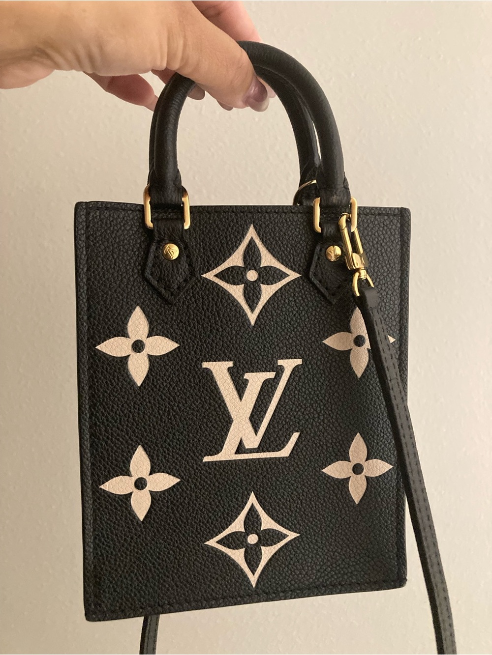 🍒 SOLD 🍒Louis Vuitton Petite Sac Plat Bicolor Empreinte Monogram